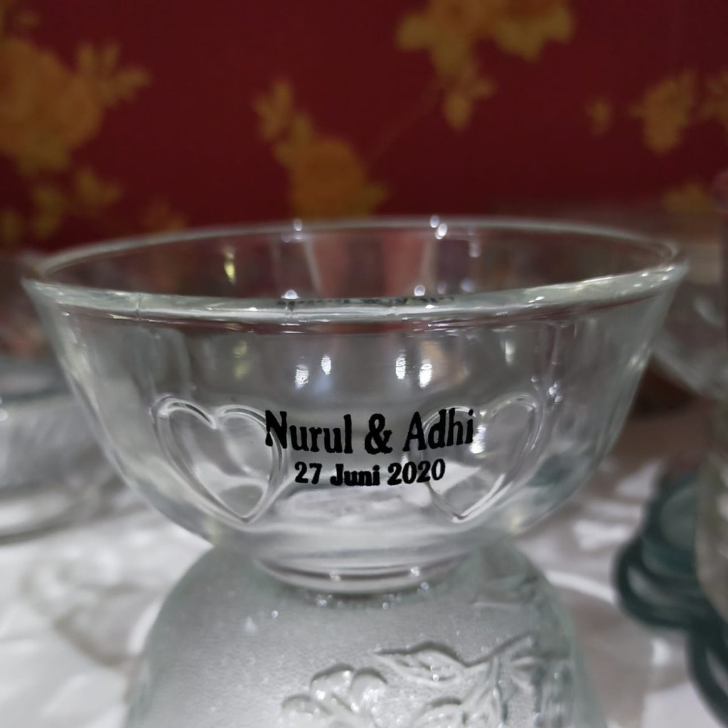 

Murah GROSIR SOUVENIR 200 Pcs MANGKOK TERMURAH+ SABLON NAMA VARIAN MOTIF KEMASAN BOX+TALIKUR Keren