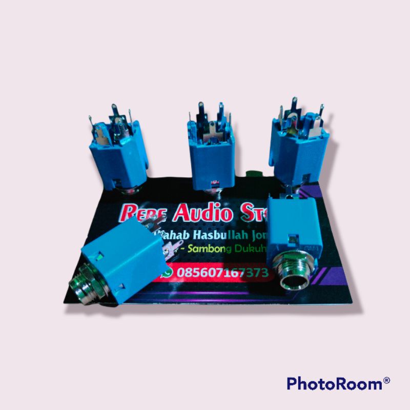 Socket Soket AKAI STEREO BMA Soket socket mic stereo biru BMA