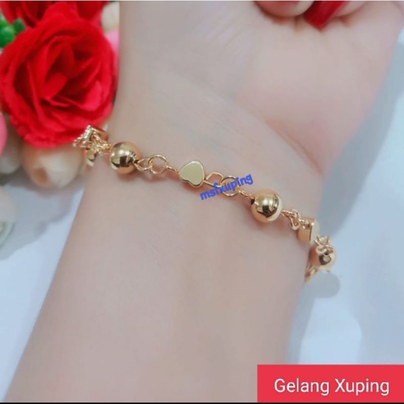 Gelang tangan xuping wanita dewasa lapis emas TA012