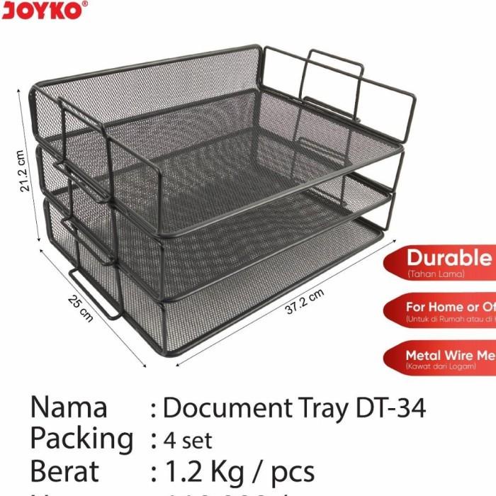 

Paper | Document Tray 3 Susun Besi Jaring Joyko / Rak Meja Susun Kuat Murah Baru