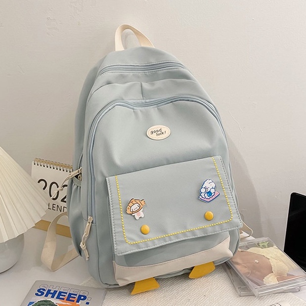 Mismi Inari Bag Tas Ransel Wanita Korea Lucu Backpack Perempuan Sekolah Stylish - 17I-Hijau
