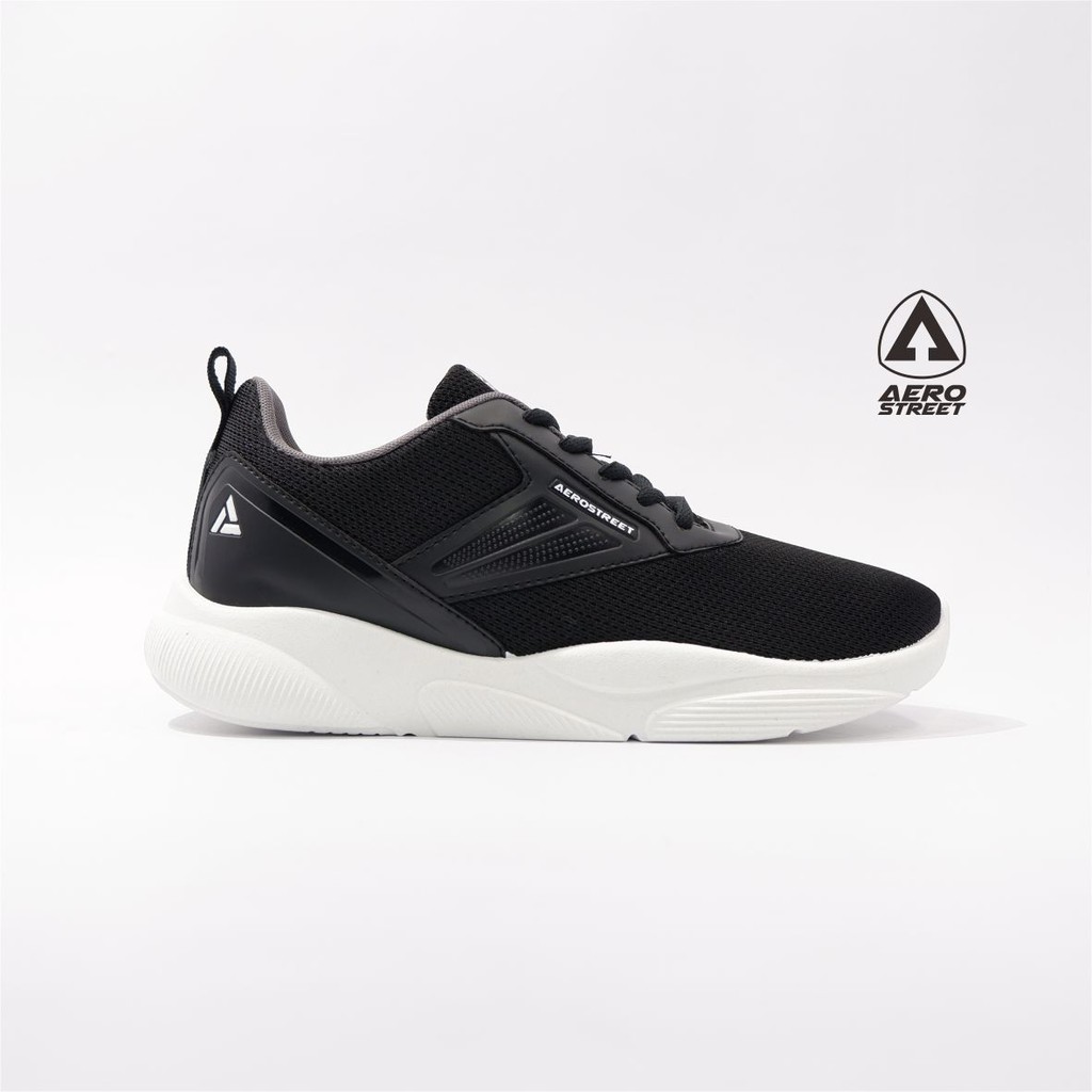 Aerostreet 37-40 Audrey Hitam Abu - Sepatu Sneakers Casual Sport Sekolah Pria Wanita Aero Street