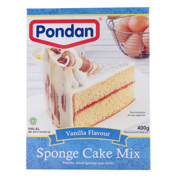 

PONDAN Sponge Cake Mix Vanilla Premix 400g - Tepung Premiks Kue Bolu