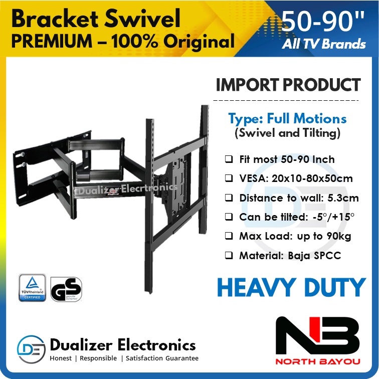 Bracket TV Swivel 65 70 75 80 85 90 98 100 110  Inch NB SP5 Big Size Heavy Duty