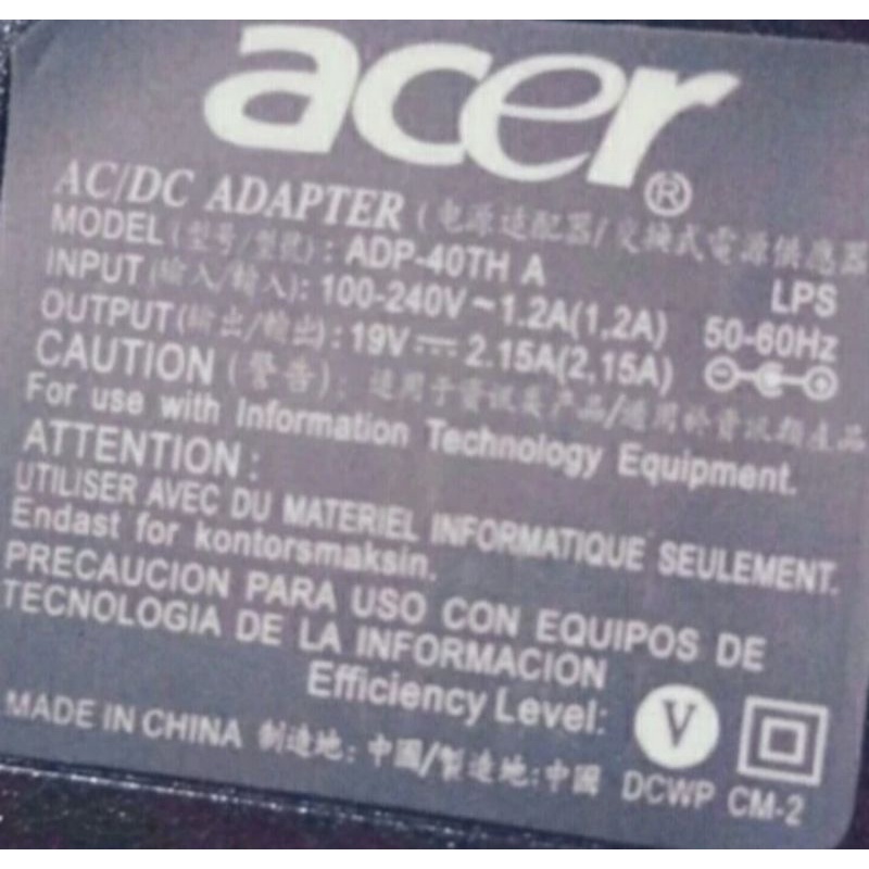 adapter Acer 19v jual rusak user bisa ambil prat nya