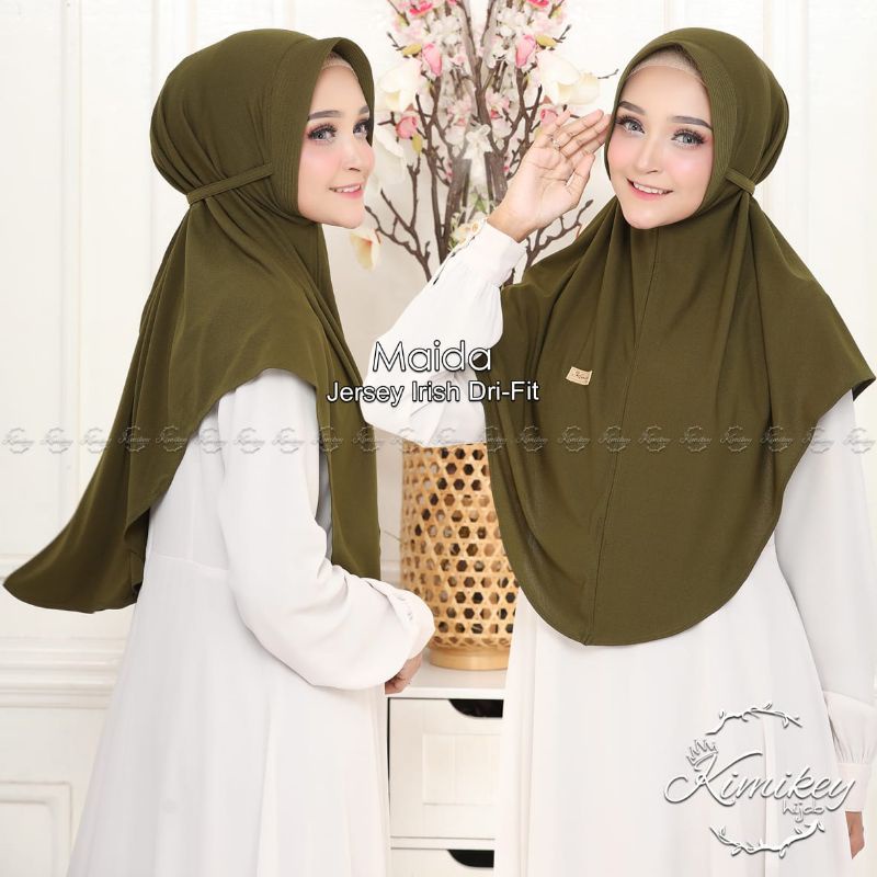 Kimikey MAIDA Jilbab Instan Jersey Irish Dry Fit Kerudung Bergo Pad Hijab