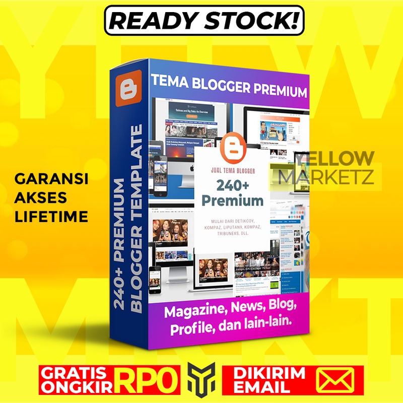 240+ Tema Blogger Premium Pack