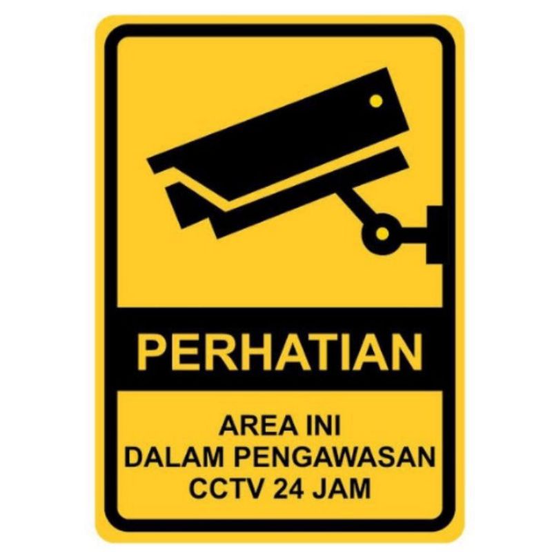 

Stiker cctv stiker perhatian area dalam pengawasan cctv stiker cctv 24jam uk 30×45 cm