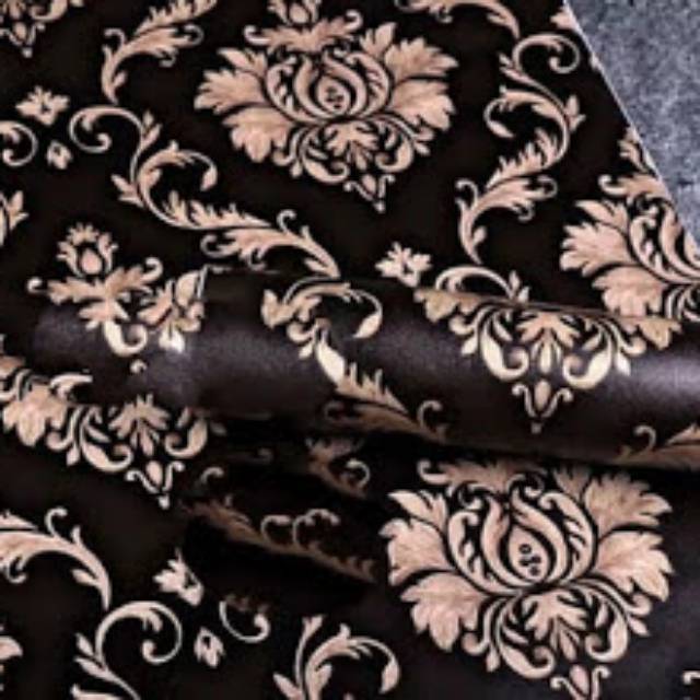 Promo murah Wallpaper  dinding kamar  ruang tamu hitam batik 