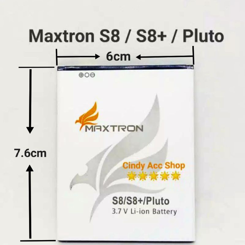 Baterai Batre Battery Maxtron S8 S8+ S8 Plus Plus Maxtron Pluto Rainbow S8 Reno S9+ S9 Plus