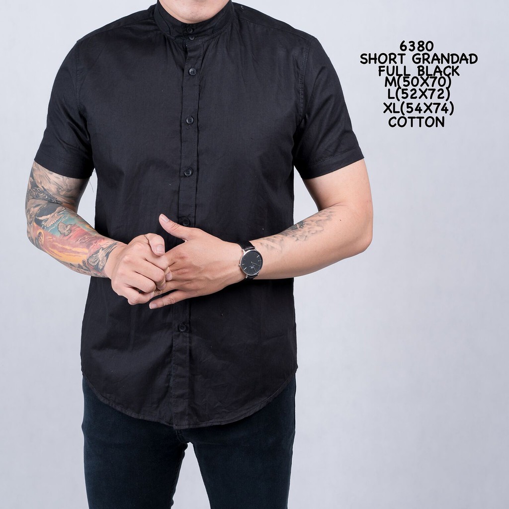 Download Credomenstore Kemeja Polos Pria Lengan Pendek Hitam Kemeja Cowok Baju Distro Shopee Indonesia