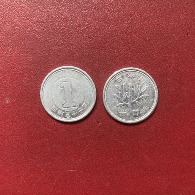 koin Jepang 1 yen asli