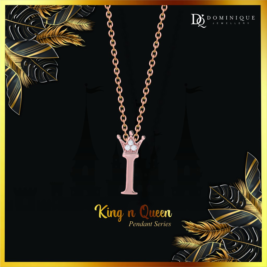 

Dominique Jewellery-Diamond Pendant - Kalung Alpha Beta I King & Queen