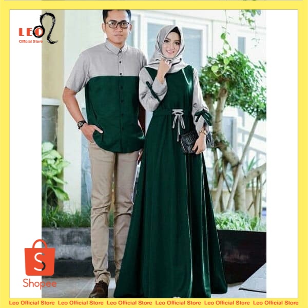Muslim Wanita Cowok Couple Murah Baju Muslim Kekinian 2021 Modern Kapel Pesta Kondangan Elegan LO171