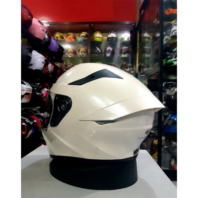 KYT TT COURSE WHITE SOLID /  TT COURSE PUTIH POLOS