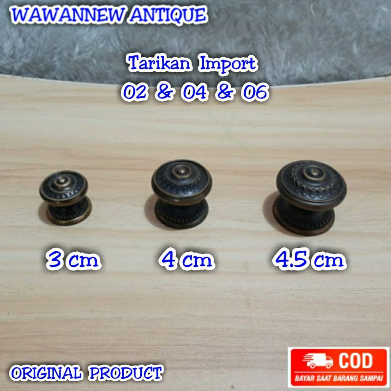 Knop Laci / Tarikan Laci Lemari Jendela Pintu Rumah Kitchen Set Kuningan Motif Ukir 04