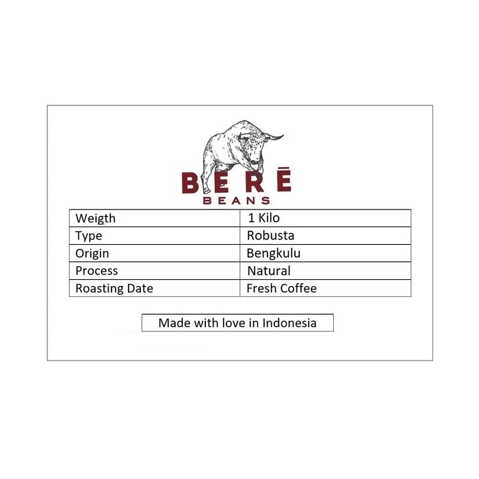 ESPRESSO BLEND Robusta Bengkulu 1 KILO 1KG  Es Kopi Susu Coffee Bean