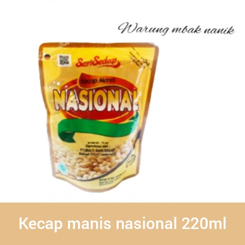 

Kecap manis Nasional Sari sedap sedang refil 220ml