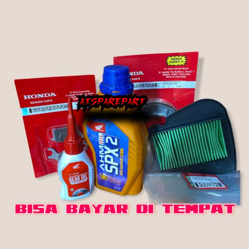 PROMO FLASH SALE ATS Paket SPX 2 AHM Dan Kampas Rem Depan Belakang Filter Udara Beat Fi Scoopy Fi