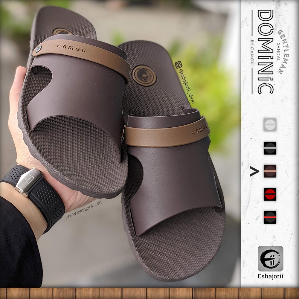 Sandal Slide Pria Full Karet Mens Slipper - Dominic