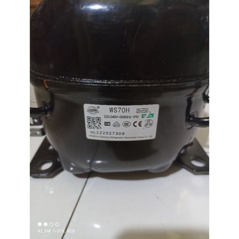 Jual kompresok kulkas 2 pintu besar /jimbo. ukuran 1/5 bisa di gunakan untuk semua merk kulkas seper