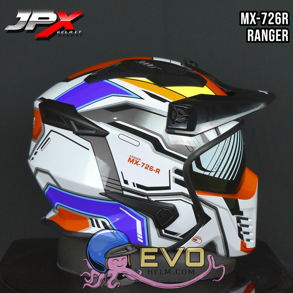 HELM JPX MX726R R05 RANGER MOTIF TERBARU ORIGINAL - JPX FULLFACE MX-726R MOTIF RANGER