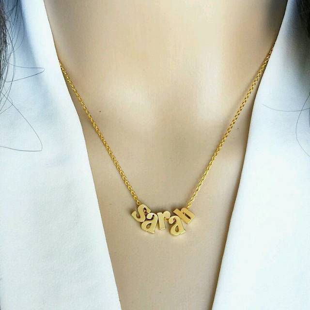 Kalung nama gold /kalung nama silver /kalung nama custom /kalung ukir nama
