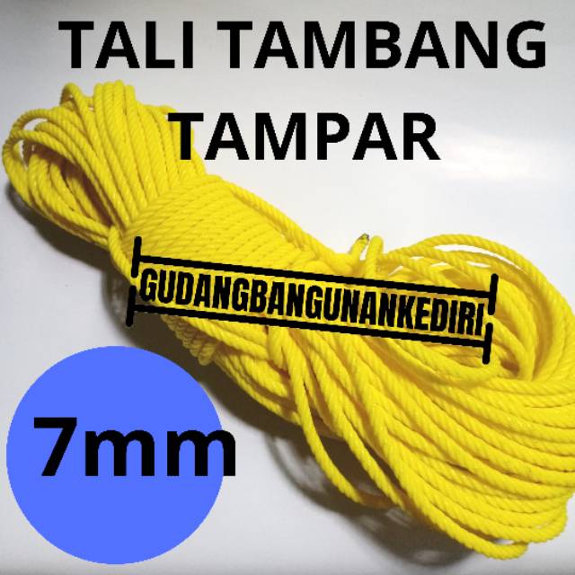 Tali tambang 7 mm / tali tampar 7mm / tampar ikat barang / tali jemuran / tali tampar plastik