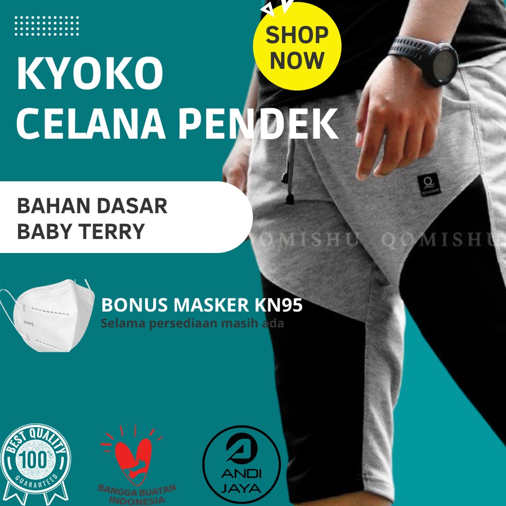 CELANA PENDEK KYOKO - CELANA TRAINING KOMBINASI QOMISHU