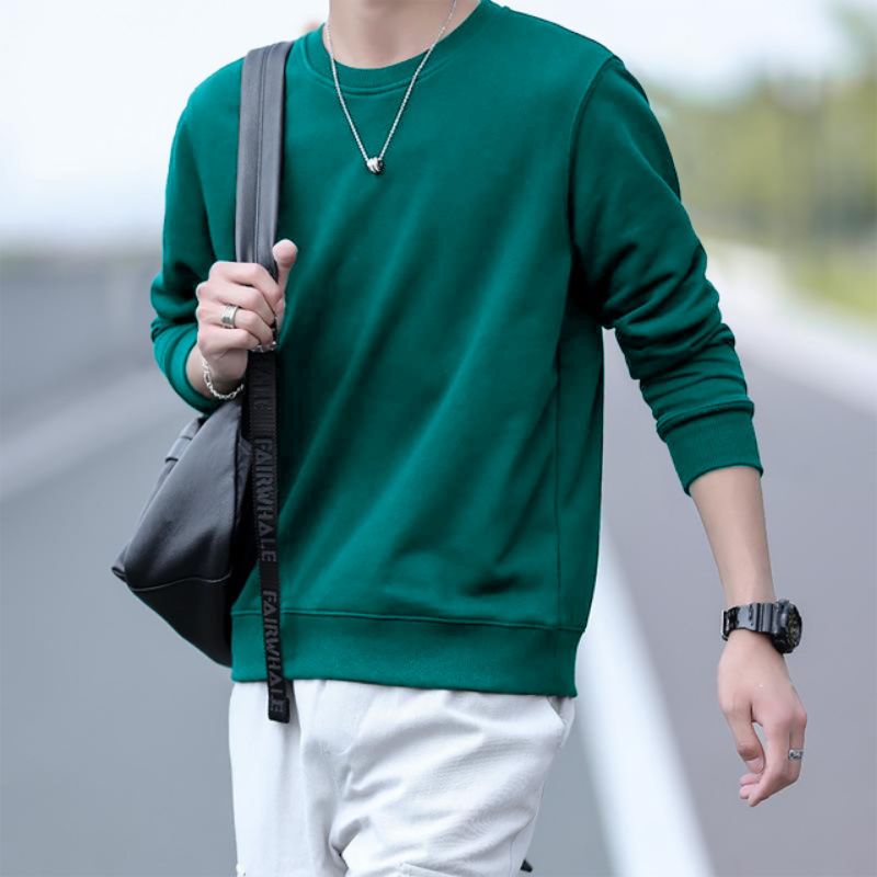 LUVfashion Kaos Model Sweater MR.POLOS  Lengan Panjang (Pria) MINIMALIS Distro Keren kekinian