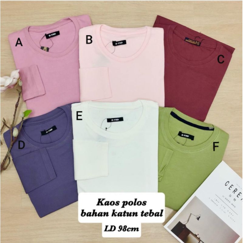 Rista Shirt - Kaos Polos Lengan Panjang Premium