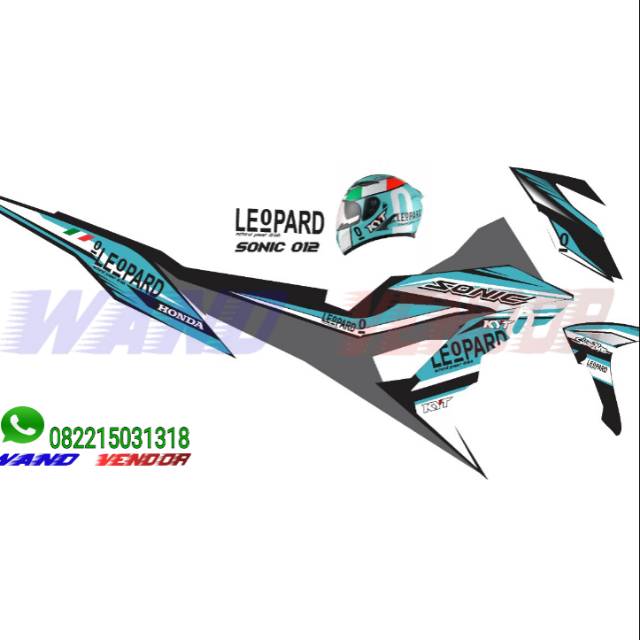 Striping honda Sonic (motif helm kyt leopard)