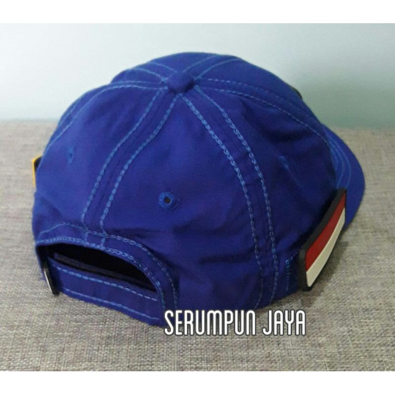 TOPI DISHUB BIRU - TOPI DISHUB 3PATCH VELCRO BIRU