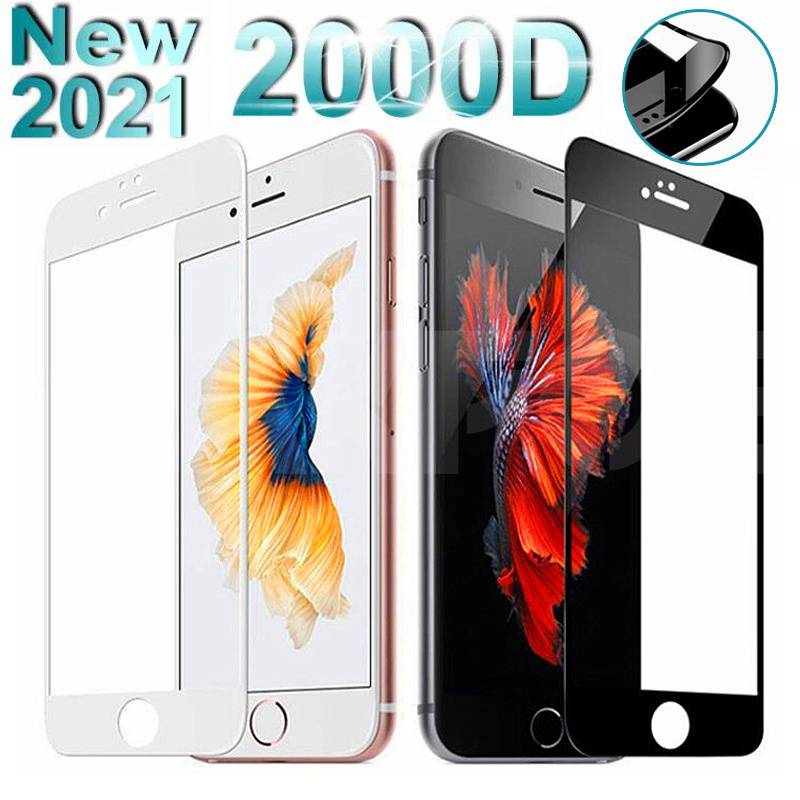 Pelindung Layar Tempered Glass 2000d Untuk Iphone 7 8 6 6s Plus Se 2020 6 6s 7 8