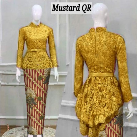 realpict premium lace tunik atasan kebaya wanita broklat lengan panjang brokat brukat wisuda