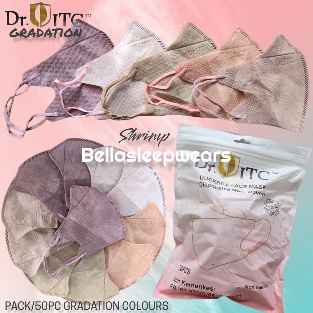 DUCKBILL KF94 DR ITC EMBOS RAINBOW GRADATION MIX /50- MASKER DUCKBILL DRITC GRADASI PELANGI