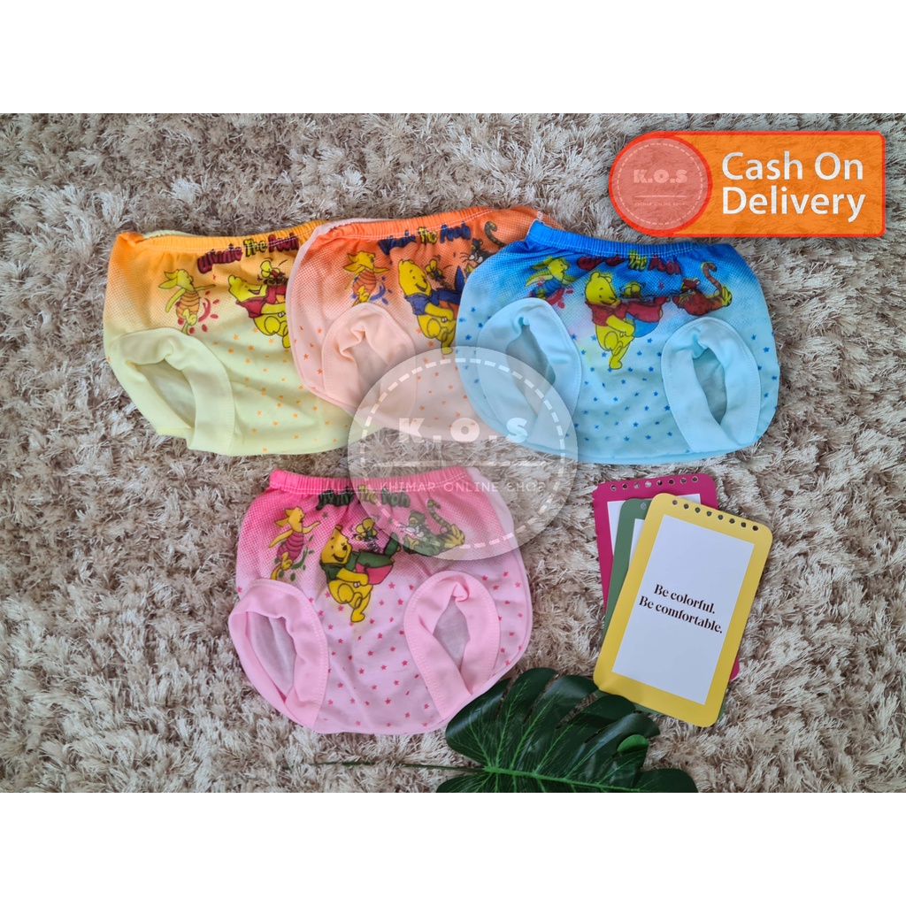 celana dalam kacamata bayi motif winnie the pooh