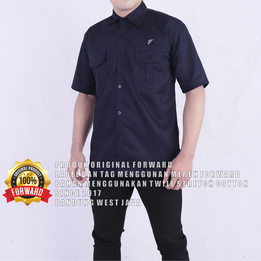 WORKSHIRT SS - SERI KEMEJA PATCH Pendek 3 WARNA/ Baju Kerja Lapangan Nyaman Dipakai BY FORWARD System Polos Forwardshop