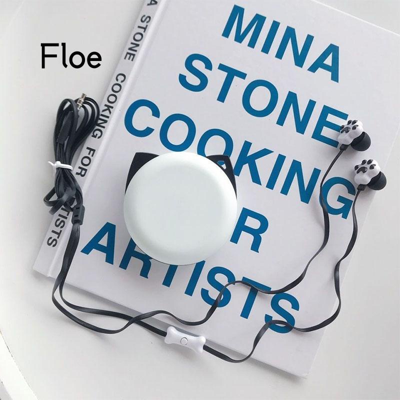Fl Earphone In ear Bentuk Telapak Kaki Kucing Lucu