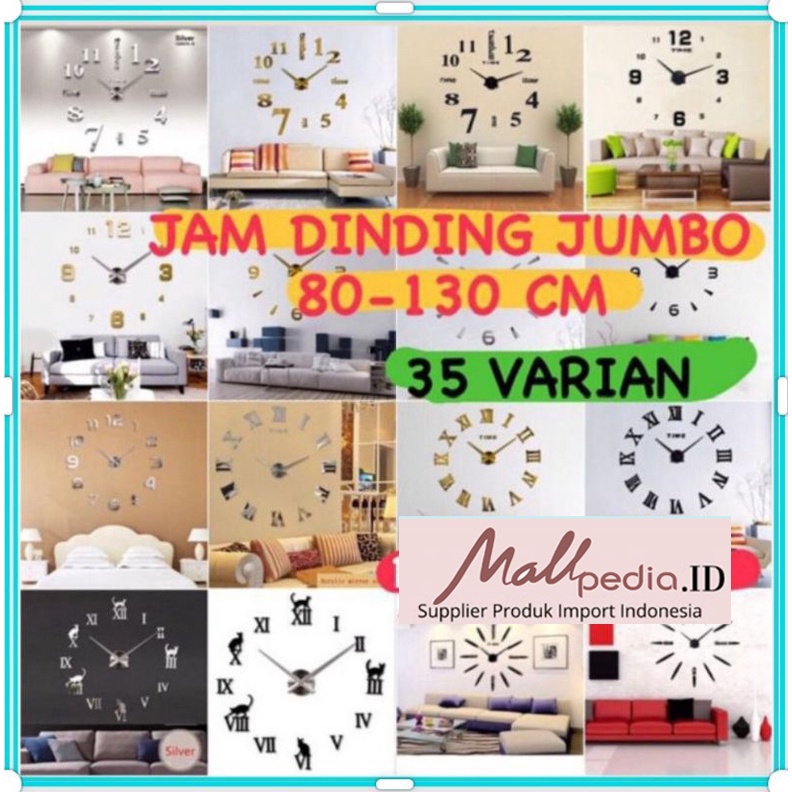 mPro2 Jam Dinding Besar Raksasa Giant Wall Clock DIY 80-130cm Pro