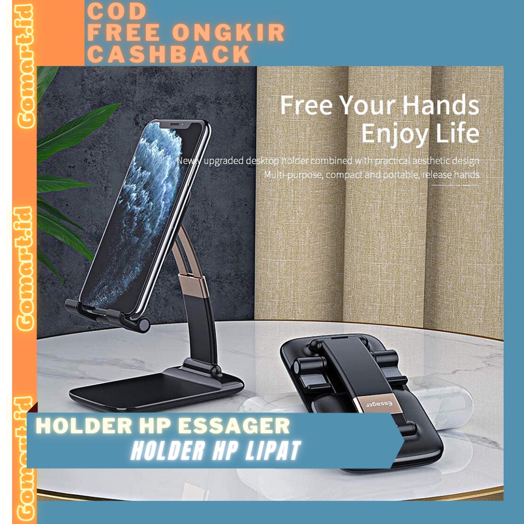 Holder Hp Lipat Lengkung - Desktop Phone Holder Foldable - Stand Holder Phone - Aksessoris HP