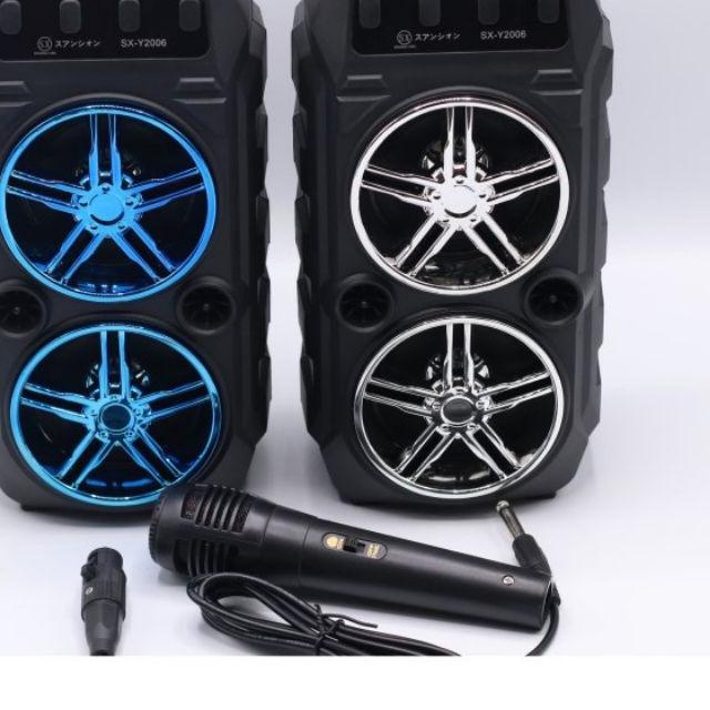 ☂ SPEAKER KARAOKE BLUETOOTH SX-Y2006 SX-2006 BONUS MIC MICROPHONE ☼