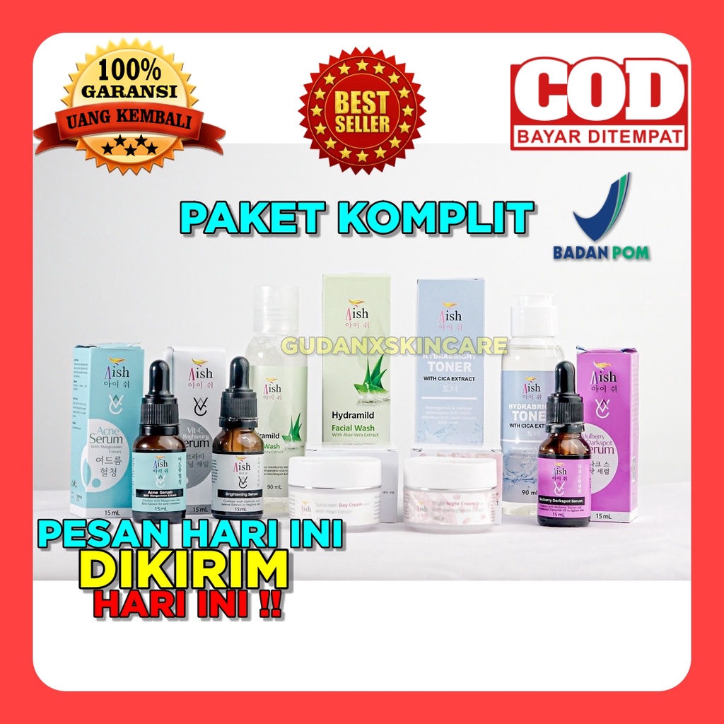 AISH SERUM KOREA 100% ORIGINAL  |AISH SERUM AISH ORIGINAL ACNE | BRIGHTENING | DARKSPOT BPOM