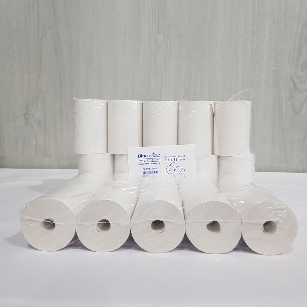 Kertas Thermal Paper 57x38 mm Struk Kasir Nota BLUEPRINT Lite 57 x 38