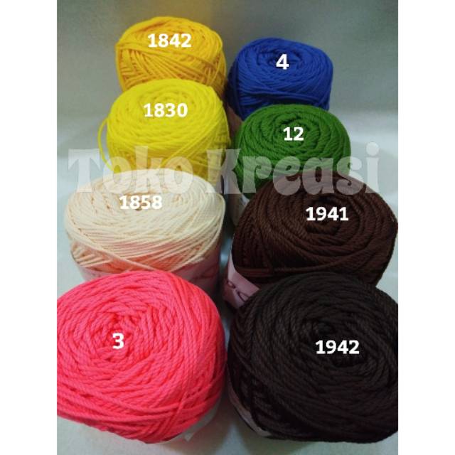 Benang rajut bahan polyester mer polyangel (varian warna 4) poly angel