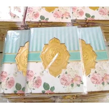 Cetak Buku Yasin Hard Cover Bunga 192 Halaman Free Tasbih