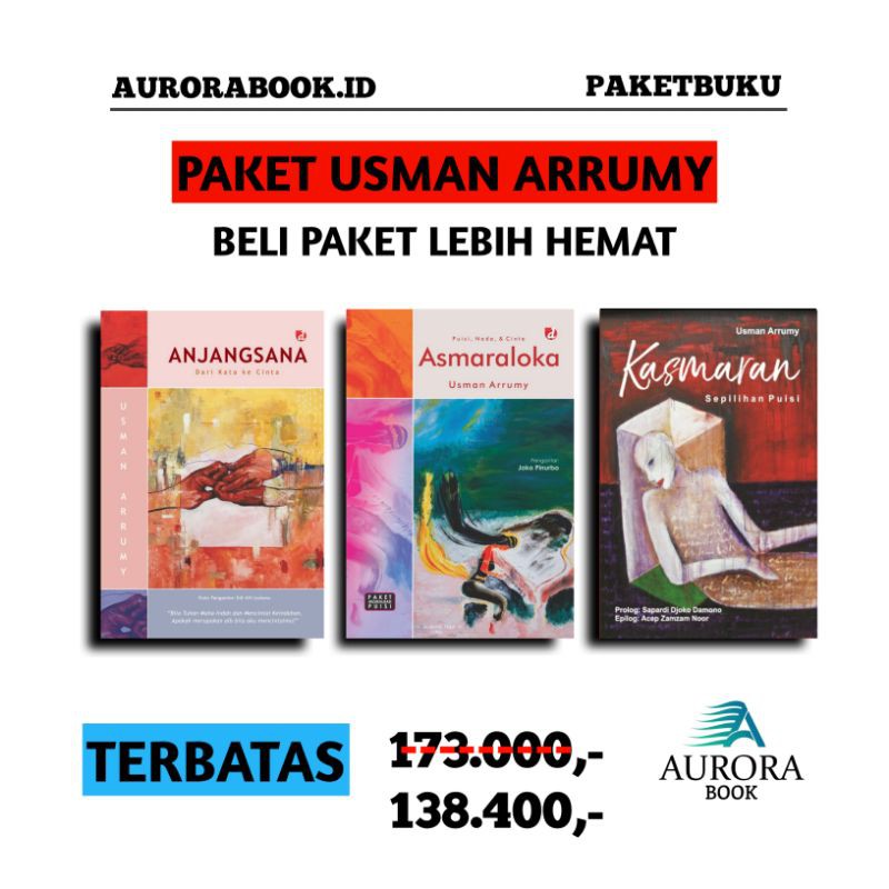 

PAKET BUKU PUISI USMA ARRUMY - ASMARALOKA - KASMARAN - ANJANGSANA - ORIGINAL