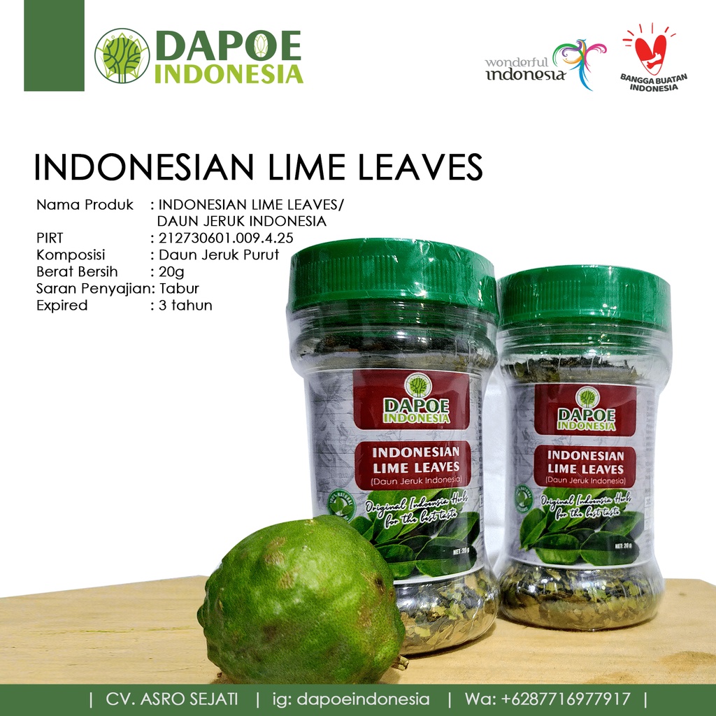 

Daun Jeruk Purut kering Indonesia