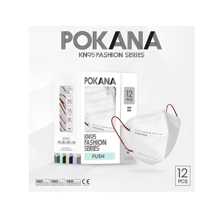 masker pokana kn95 warna pure white redwood
