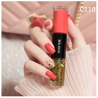 Kutek Merk Bolanya 2IN1 NON PEEL OFF NAIL POLISH/cat kuku/muslimah Gel Nail viral viral